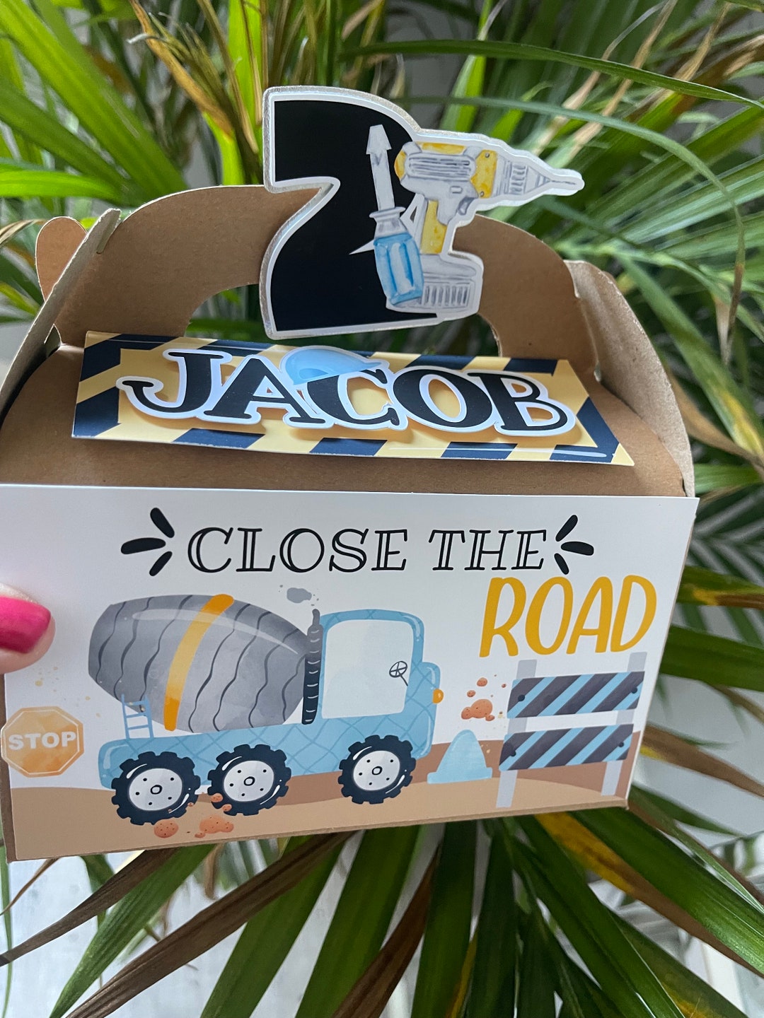 Construction Birthday Party Favor Box, Construction Birthday Theme