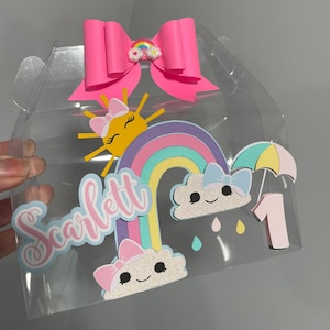 Rainbow party favor box, Sunshine party favor, Rainbow treat box, Sunshine birthday theme, Sunshine birthday decorations, Rainbow birthday