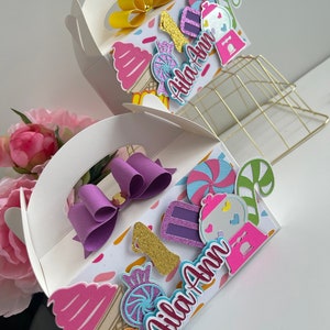 Scatola per bomboniere Candy Land, decorazioni per compleanno Candy Land, tema compleanno Candy Land, scatola per dolcetti Candy Land, articoli per feste Candy Land