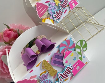 Candy Land party favor box, Candy Land birthday decorations, Candy Land birthday theme, Candy Land treat box, Candy Land party supplies