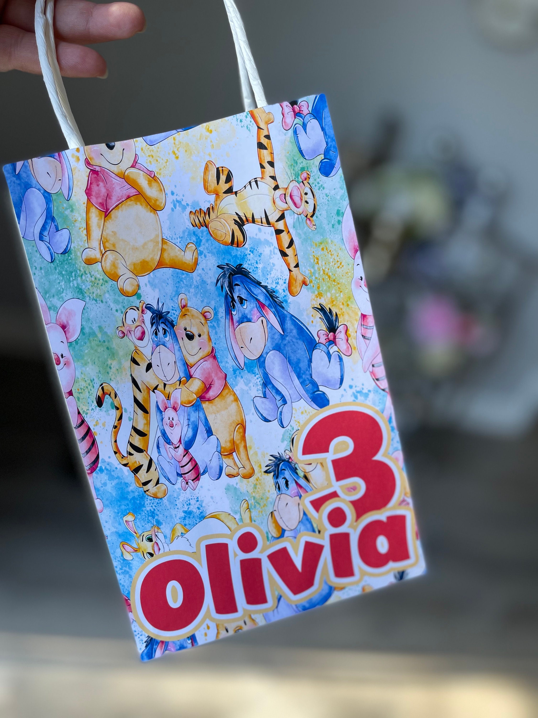 Winnie the Pooh party bag Winnie the pooh birthday decorations Winnie the pooh party favor bag Winnie the Pooh birthday theme