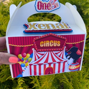 Circus party box, Circus goody bag, Circus party decorations, Carnival party Favor, Carnival birthday theme, Carnival goody bag,