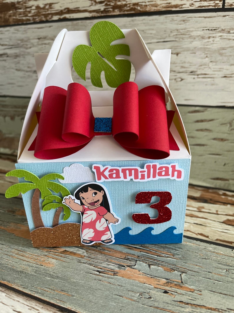 Lilo and Stitch Birthday Box Lilo and Stitch Party Favor Box Etsy