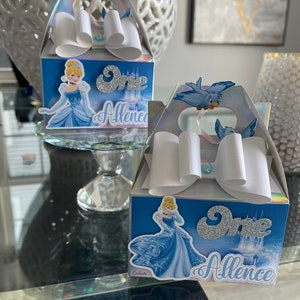 Cinderella party favor box, Cinderella birthday Cinderella birthday decorations, Cinderella birthday theme, Cinderella goody box