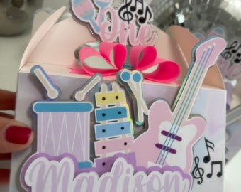 Music birthday decorations, Music party favor box, Music instruments birthday, Music instruments birthday decorations, Music birthday theme