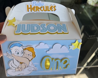 Baby Hercules party box, Baby Hercules goody bag, Baby Hercules birthday theme, Baby Hercules birthday decorations,  Baby Hercules party