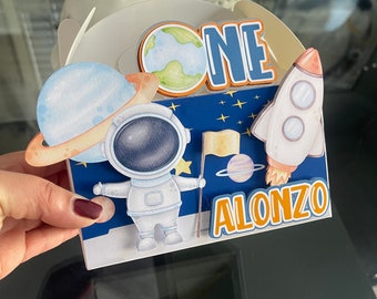 Astronaut party favor box, Astronaut birthday theme, Astronaut birthday decoration, Space party favor box, Space birthday theme, Space party