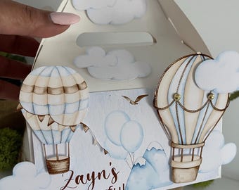 Hot Air Balloon Party Favor Box, Hot Air Balloon Birthday Decorations, Hot Air Balloon Birthday Theme, Hot Air Balloon Goody Box,