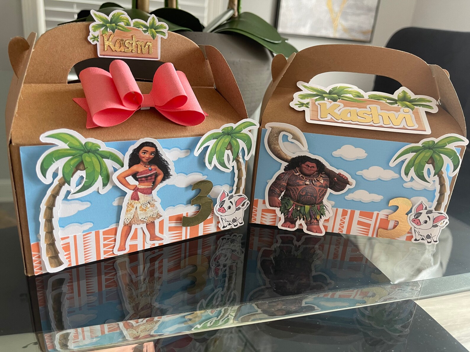 Moana inspired party favor box maui party favor box Moana Etsy