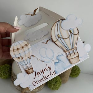 Hot Air Balloon Party Favor Box, Hot Air Balloon Birthday Decorations ...