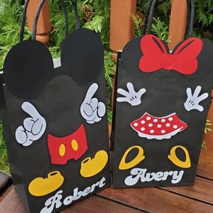 Minnie and Mickey party favor bag, Mickey treat bag, Minnie treat bag, Mickey birthday supplies, Mickey and Minnie party decorations