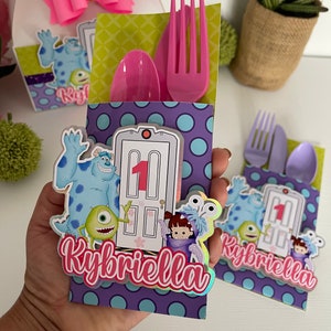 Monster Inc Party Utensilien, Monster Inc Geburtstag Dekorationen, Monster Inc Geburtstage Thema, Monster Inc Handmade Geburtstagsutensilien Halter