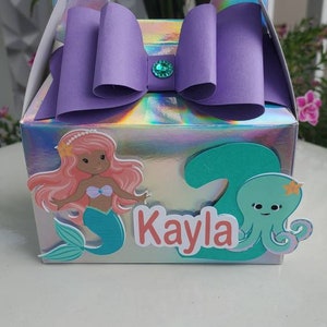 Mermaid Party Favor Box, Mermaid Treat Box, Mermaid Birthday Box ...