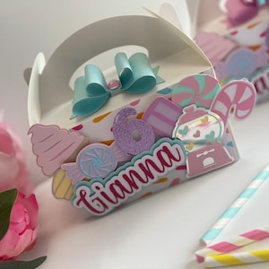 Candy Land party favor box, Candy Land birthday decorations, Candy Land birthday theme, Candy Land treat box, Candy Land party supplies