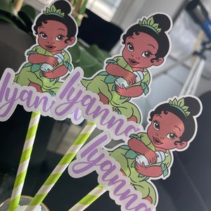 Baby Tiana Prop Baby Tiana centerpiece Baby Tiana party supplies Baby Tiana Birthday Baby Tiana party decorations