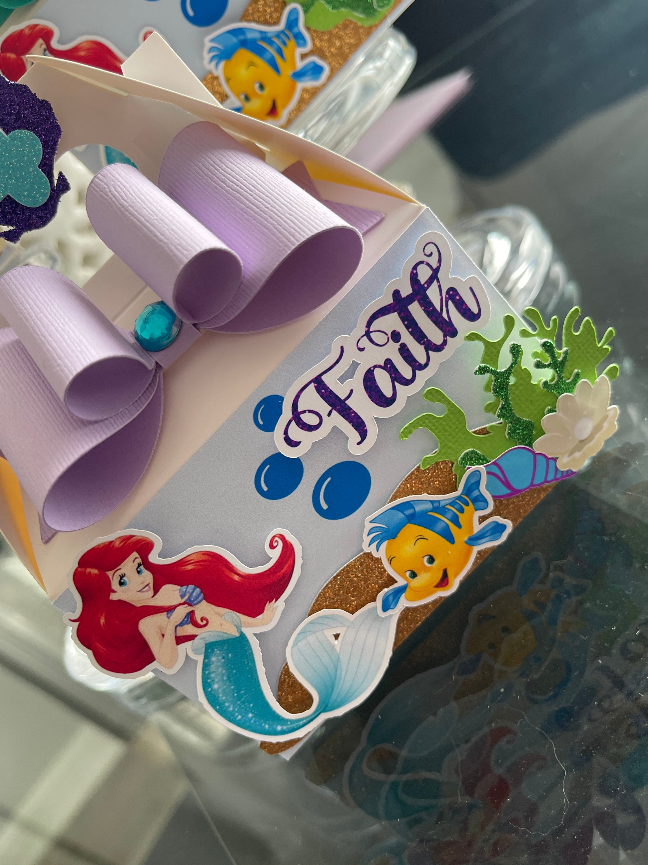 Princess Ariel party favor box The Little Mermaid party favor box The little mermaid party theme Ariel birthday decoration