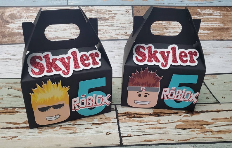 Roblox Party Favor Box Roblox Goody Box Roblox Party Roblox Etsy