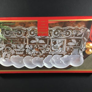 Gorham A Holiday Traditions North Pole Express 13 1/2&quot; Train Server Crystal