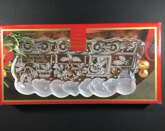 Gorham A Holiday Traditions North Pole Express 13 1/2&quot; Train Server Crystal