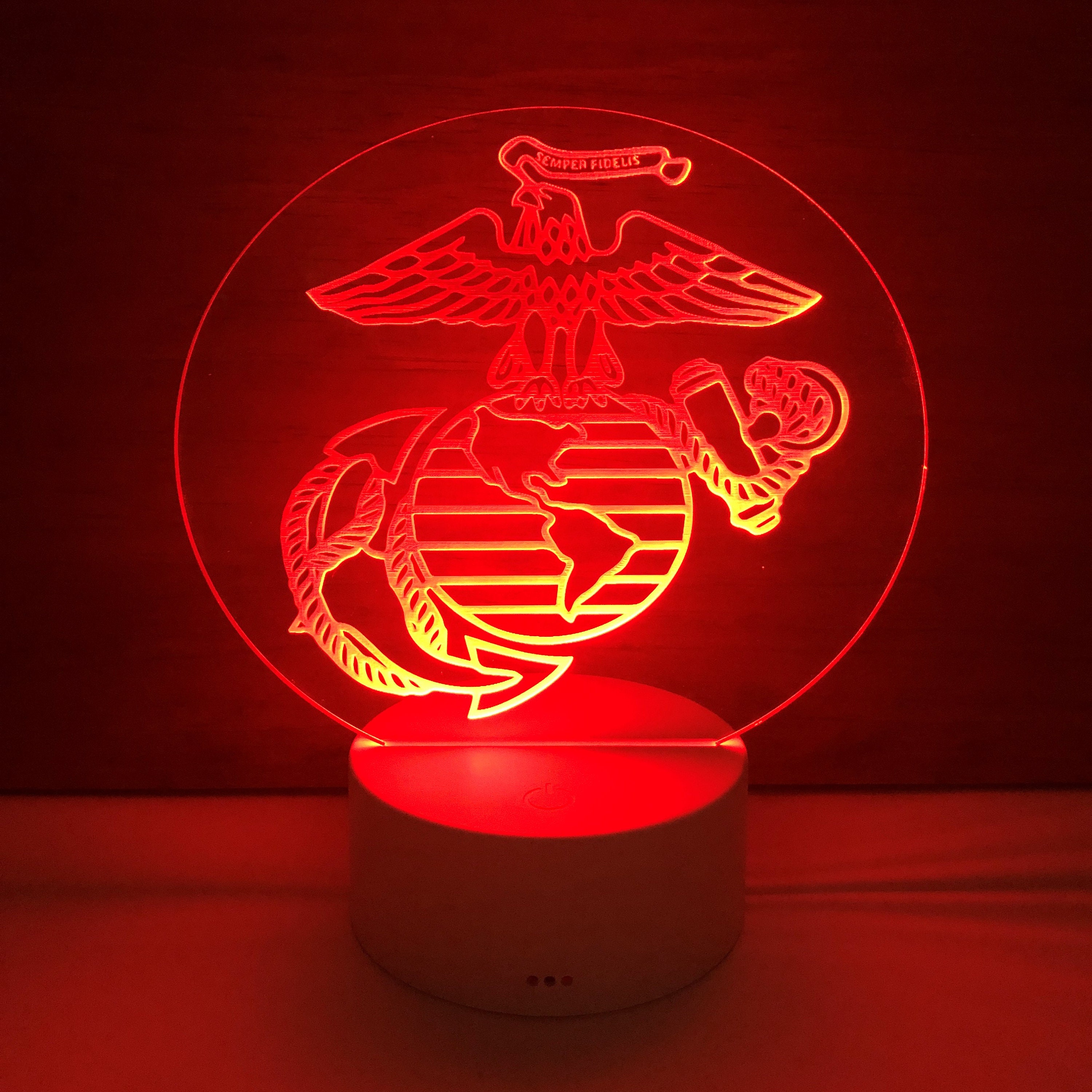 Official USMC Custom Acrylic LED Light with Remote Etsy