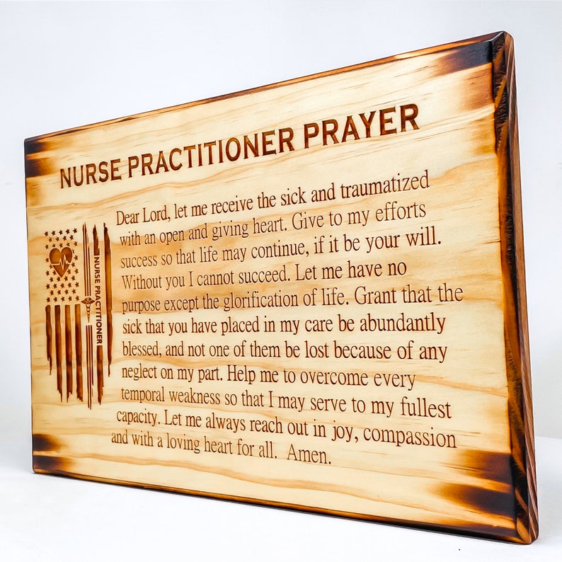 Nurse Practitioner Prayer Plaque Nursing Plaque NP Gifts Etsy