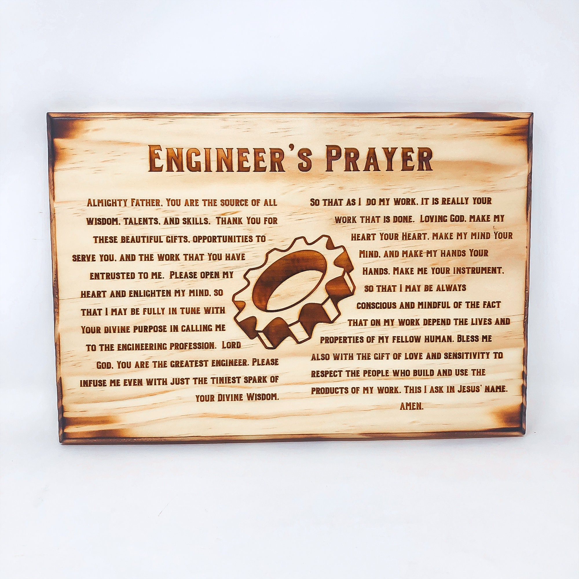 Engineer Prayer Plaque Engineer Gift Civil Mechanical Etsy