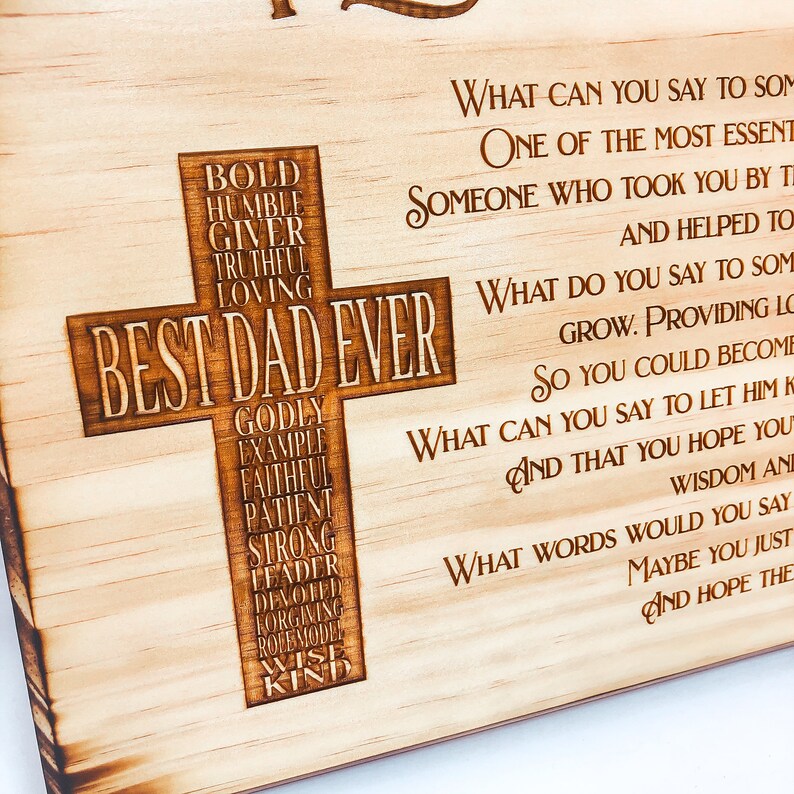 I Love You Dad Plaque Fathers Day Gift Dad Plaque Etsy