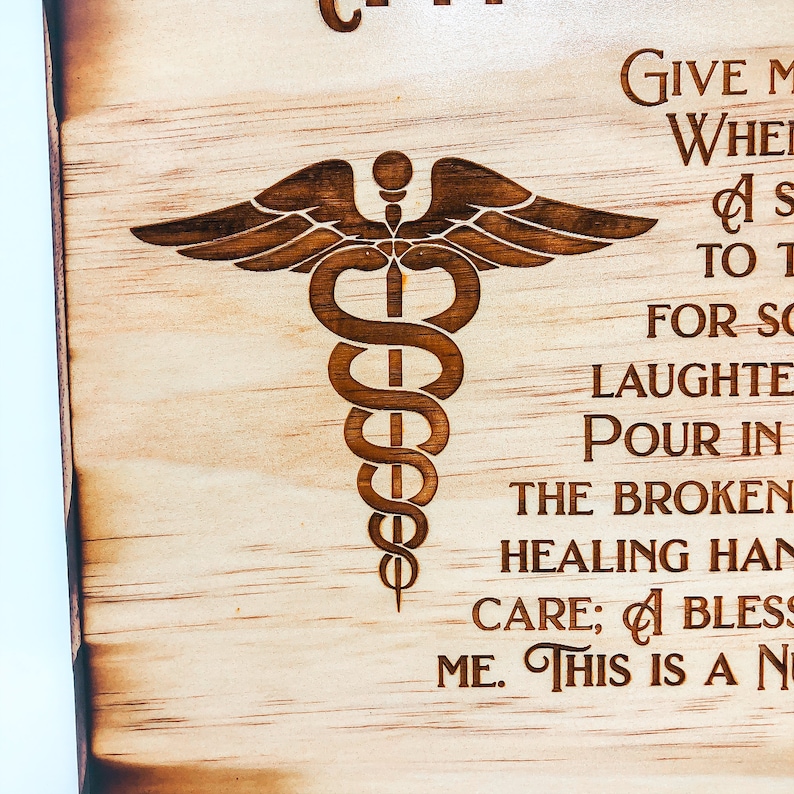 Personalized Nurse Prayer Sign Prayer Plaque RN Gifts LPN Etsy