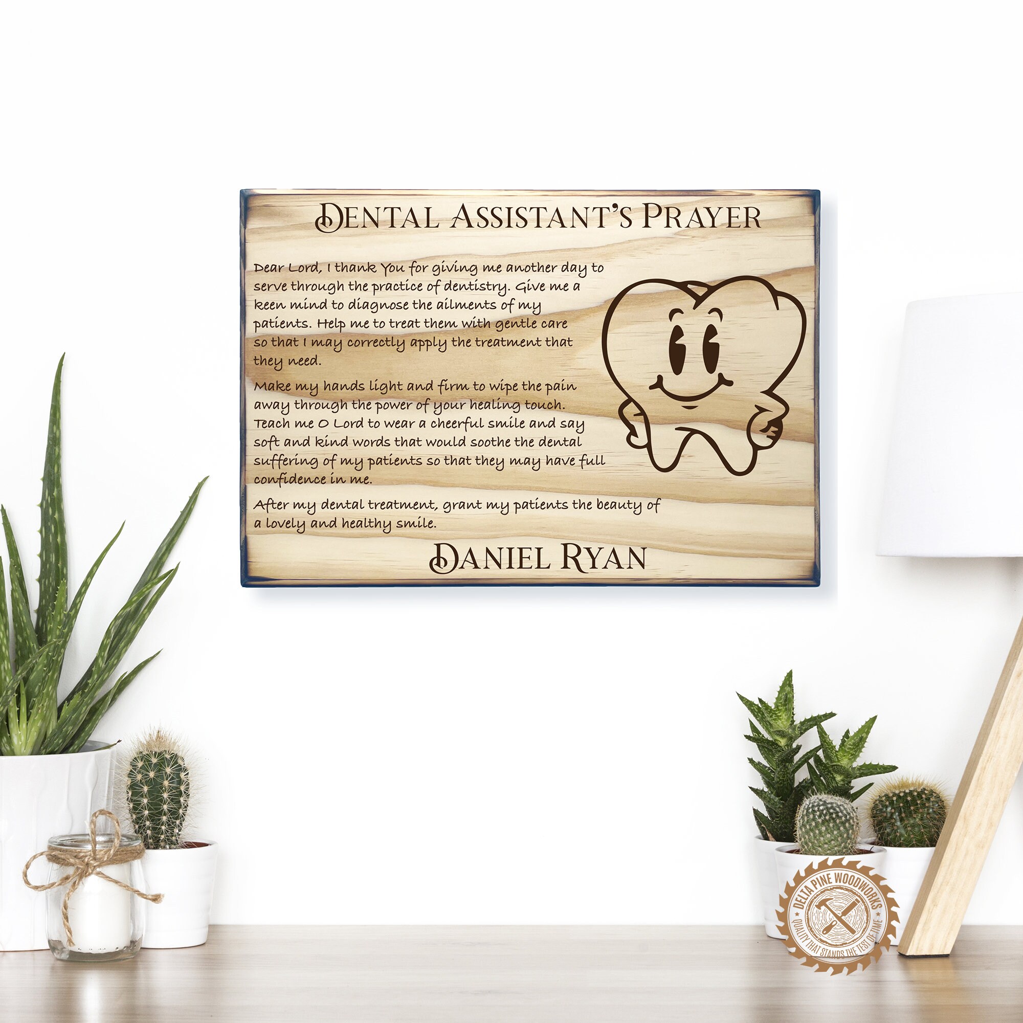 Personalized Dental Assistant Prayer Plaque Gift for Dental Etsy