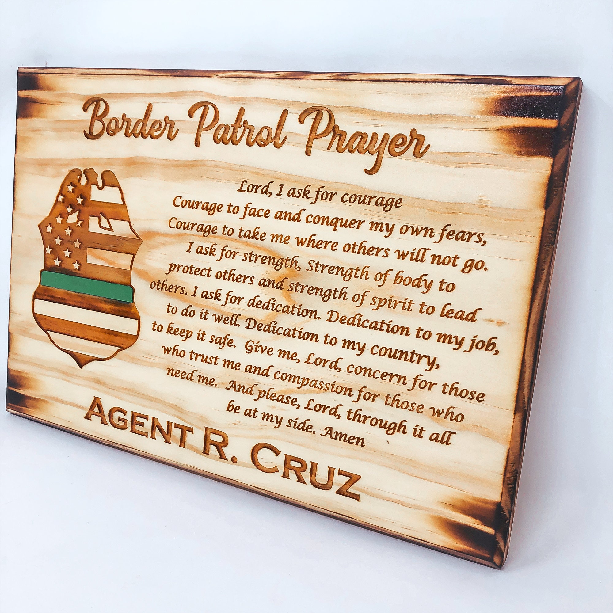 Border Patrol Prayer Plaque Agent Gift Border Patrol Gift Etsy België
