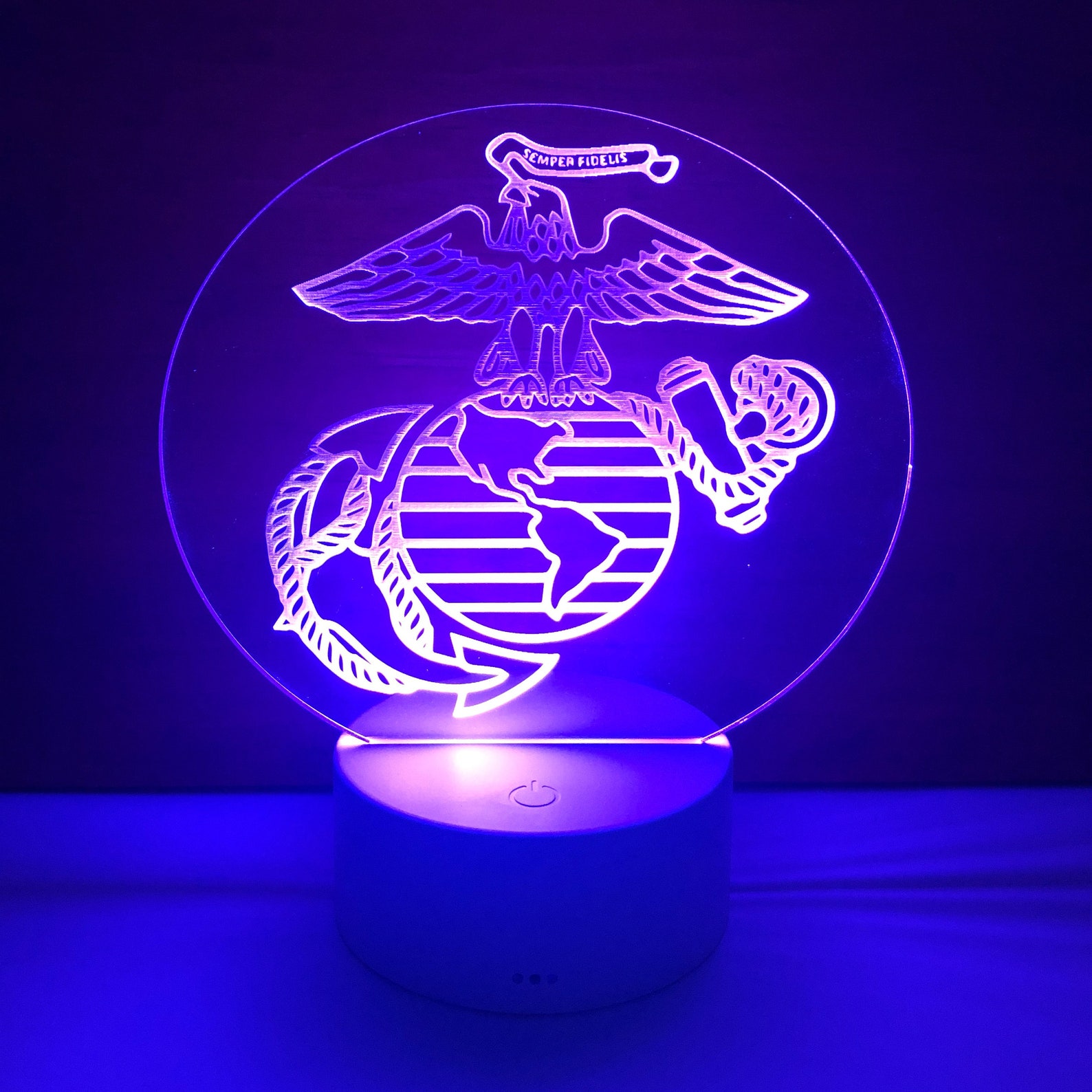 Official USMC Custom Acrylic LED Light with Remote Etsy