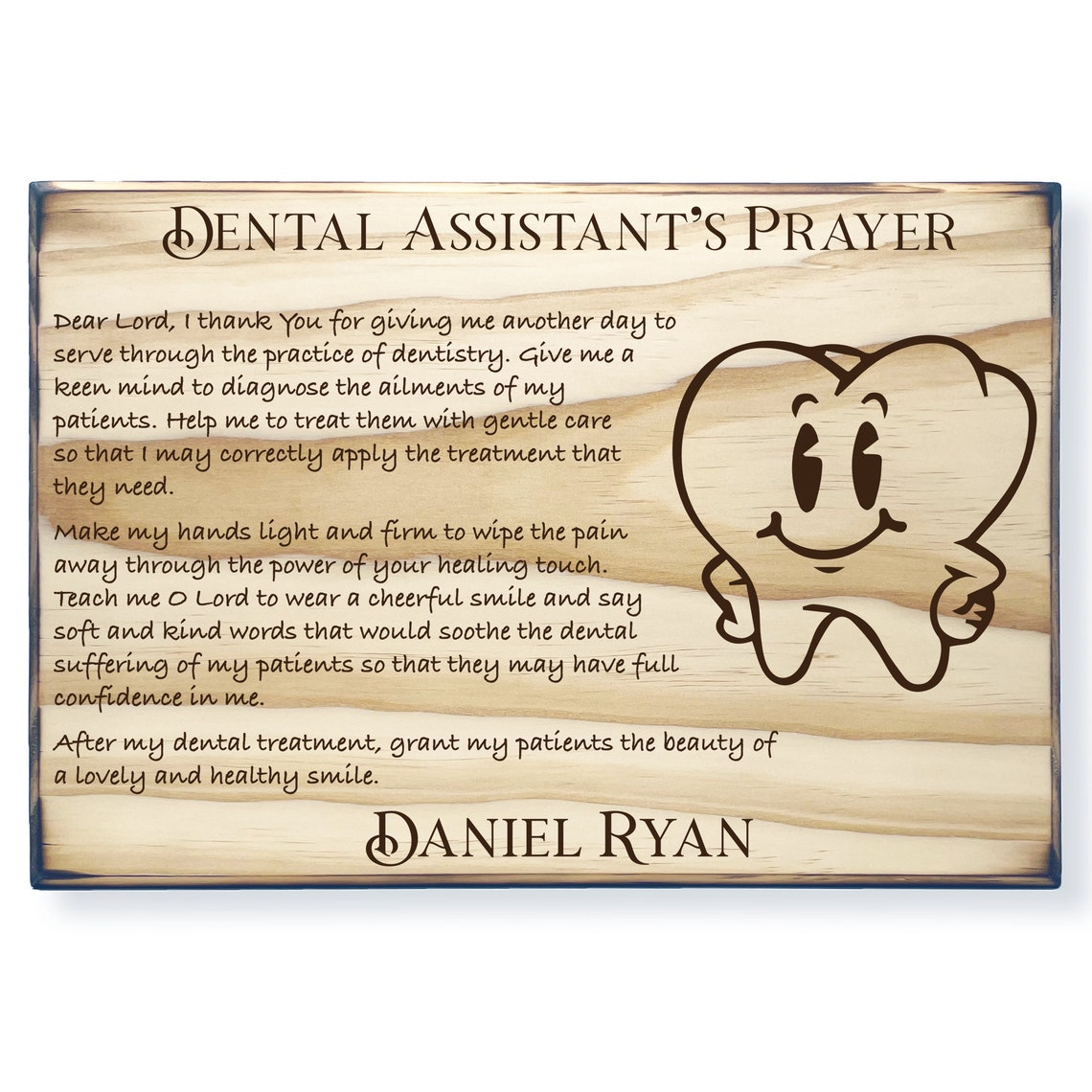 Personalized Dental Assistant Prayer Plaque Gift for Dental Etsy