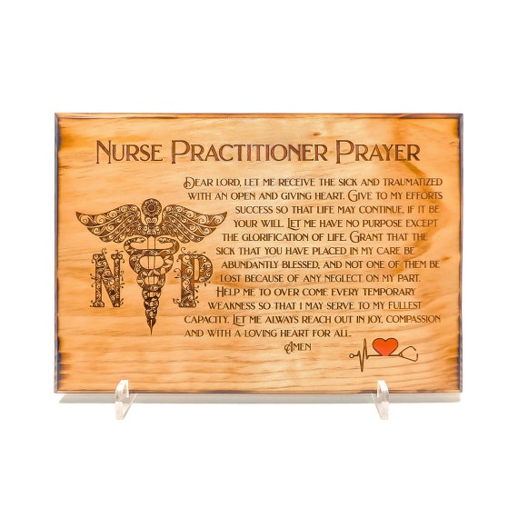 Nurse Practitioner Prayer Plaque Nursing Plaque NP Gifts Etsy