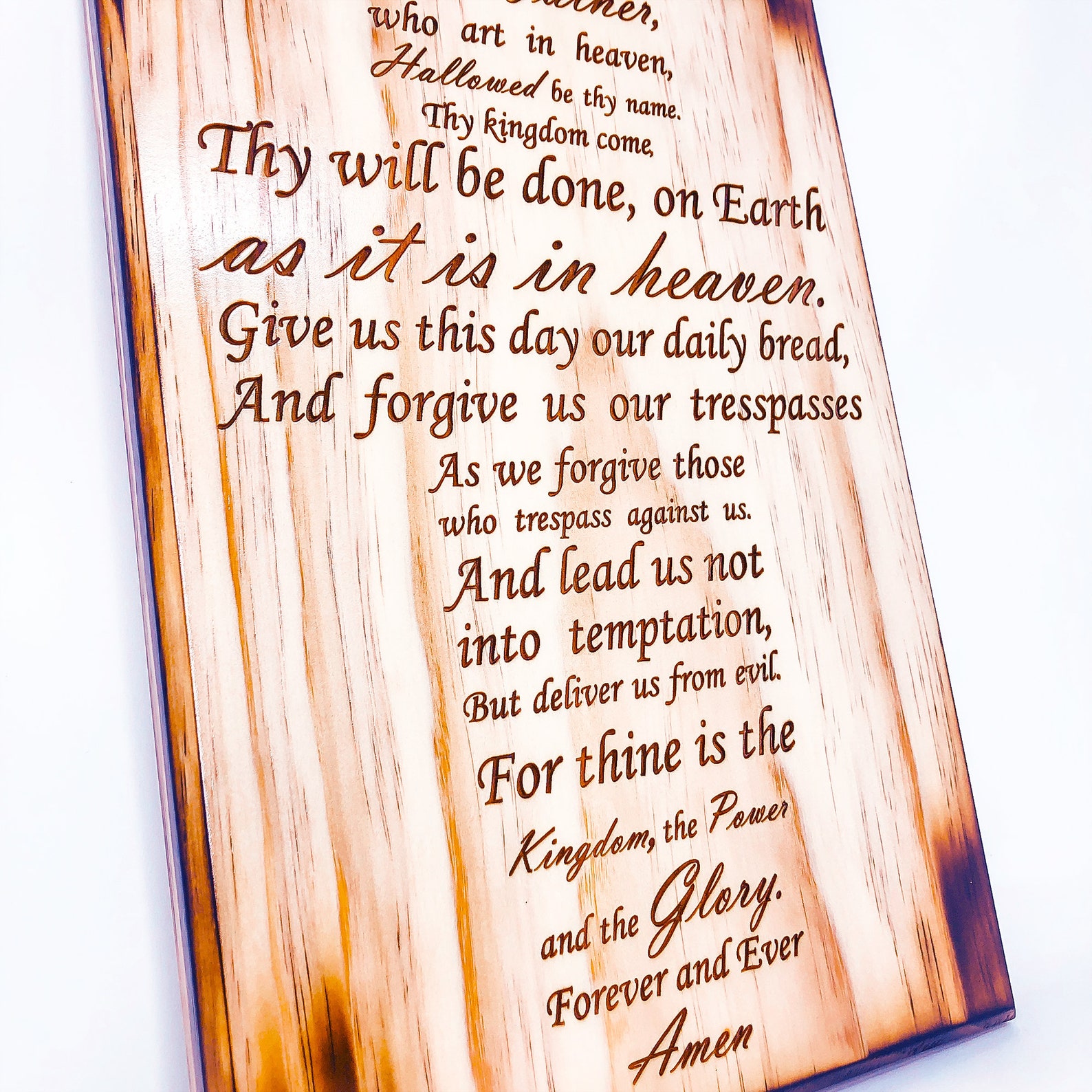 Lord's Prayer Plaque Religious Gift Our Father Prayer Etsy
