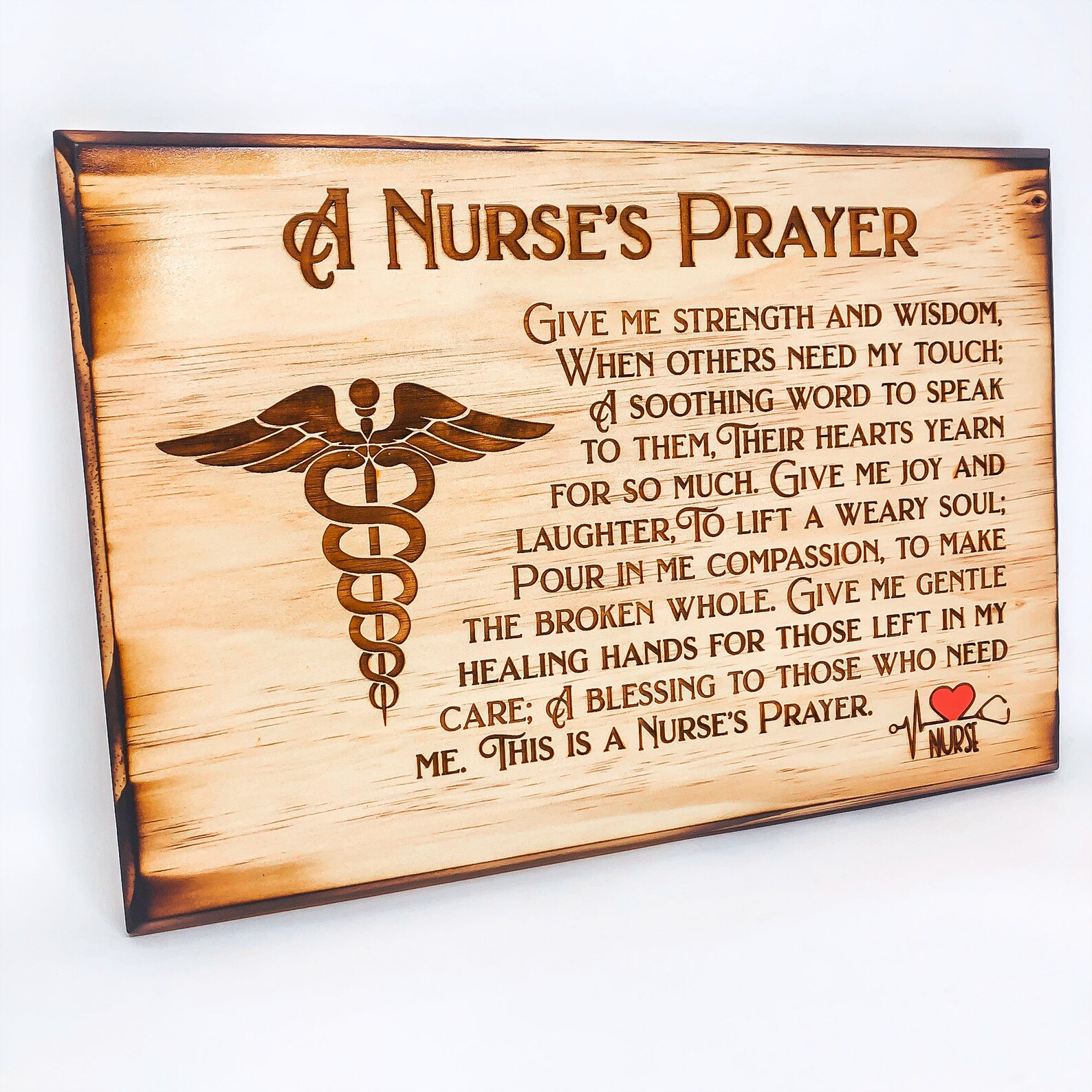 Personalized Nurse Prayer Sign Prayer Plaque RN Gifts LPN Etsy