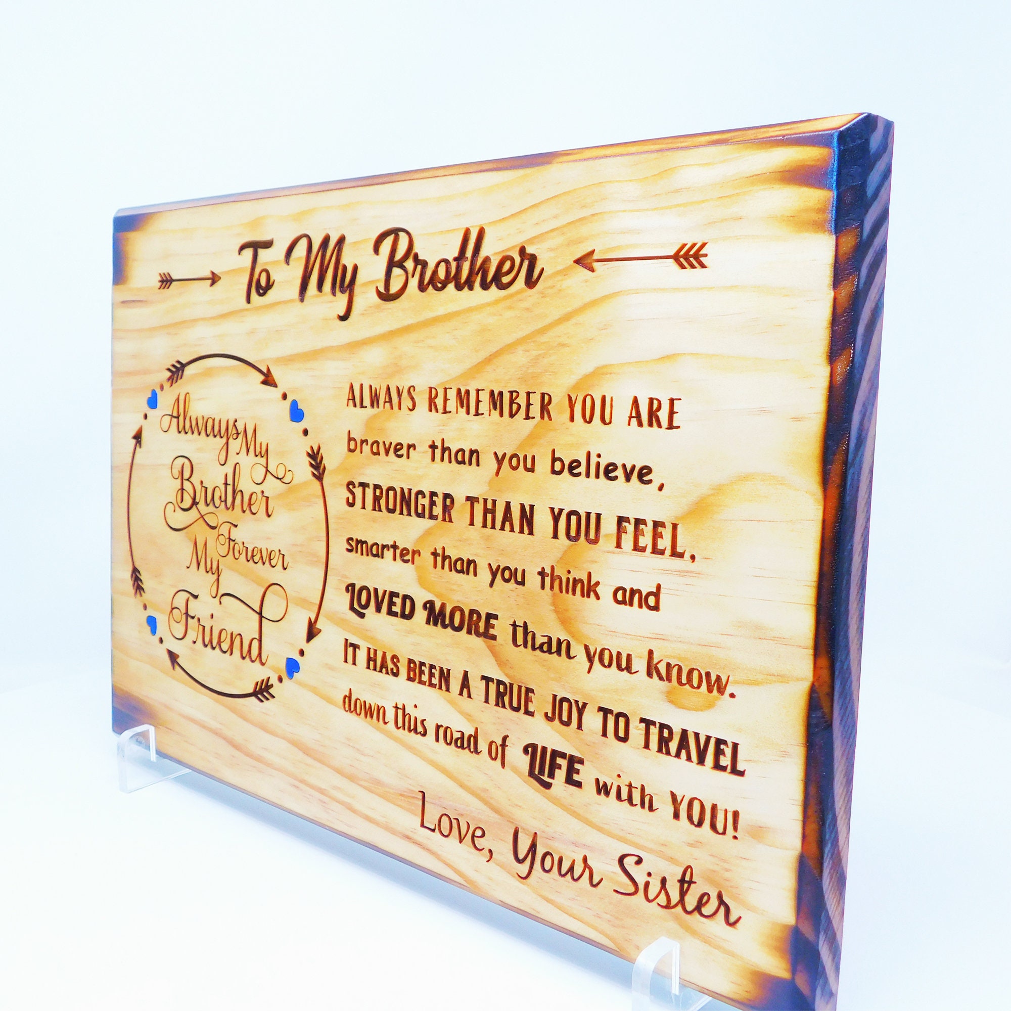 Personalized To My Brother Plaque Gift for Brother Birthday Etsy