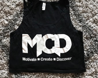 XS/S Black MCD Crop Tank Tops