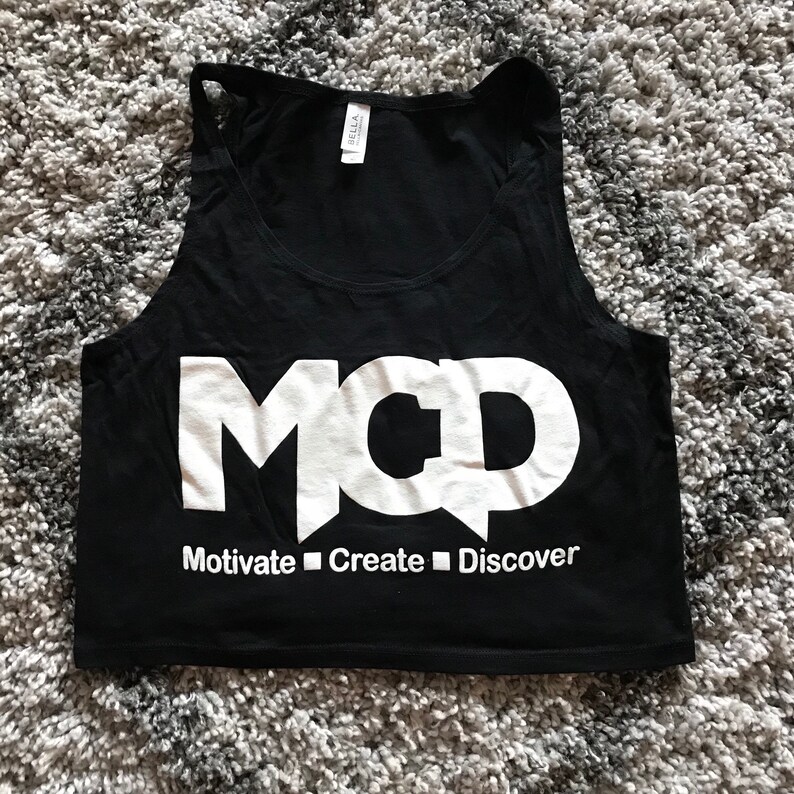 XS/S Black MCD Crop Tank Tops 画像 1