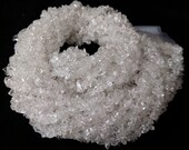 White Crystal Chips Beads, Natural Crystal Gemstone Nuggets Chips Uncut Beads, Crystal Chips 34 quot Full Strand