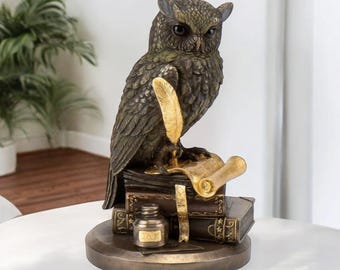 フクロウの置物　石像 楽天市場】ふくろう 置物 石像 16cm ふくろうグッズ 玄関飾り