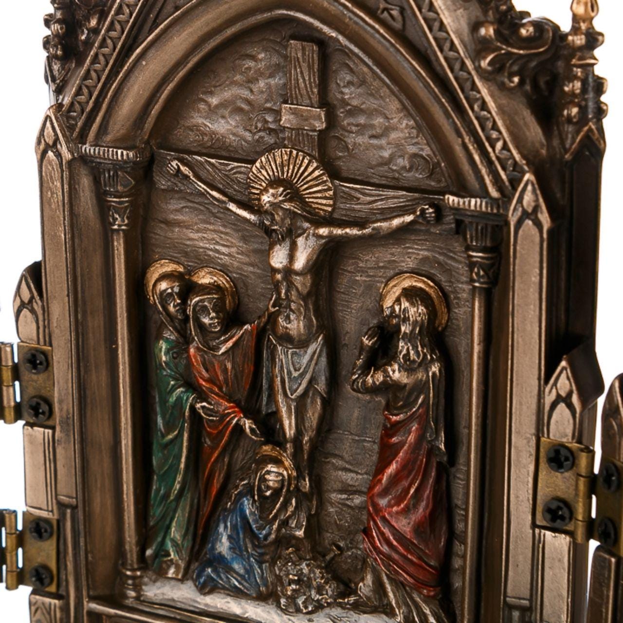 Catholic Triptych Shrine Crucifix Altar Sacred Jesus Chapel Gothic ...
