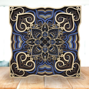 Multilayered mandala, 3D mandala, Wall Art, Wall Decor, Wood Wall Art, Home decor, Housewarming Gifts, Painting, Office decor, Handmade
