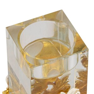 Glass Candle Holder Floral Tea Light Holder Crystal Style Candlestick Romantic Wedding Decor Elegant Gift for Her Home Decor Luxury Accent image 4