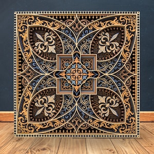 Multilayered mandala, 3D mandala, Wall Art, Wall Decor, Wood Wall Art, Home decor, Housewarming Gifts, Painting, Office decor, Handmade