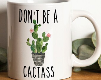 Snuggle Cactus Design Tea Novelty Joke Cartoon Humour MUG birthday funny gift