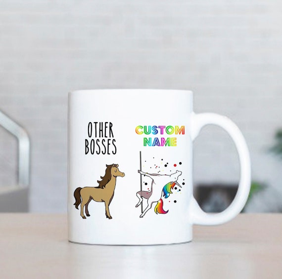 Gift For Boss Boss Gifts Boss Mugs Funny Boss Unicorn Mug Etsy