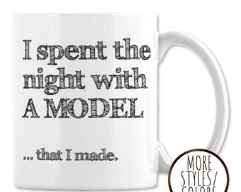 J'ai passé la nuit avec un modèle que j'ai fabriqué Mug étudiant en architecture, maîtrise, étudiants ingénieurs, cadeau drôle de tasse de café pour lui