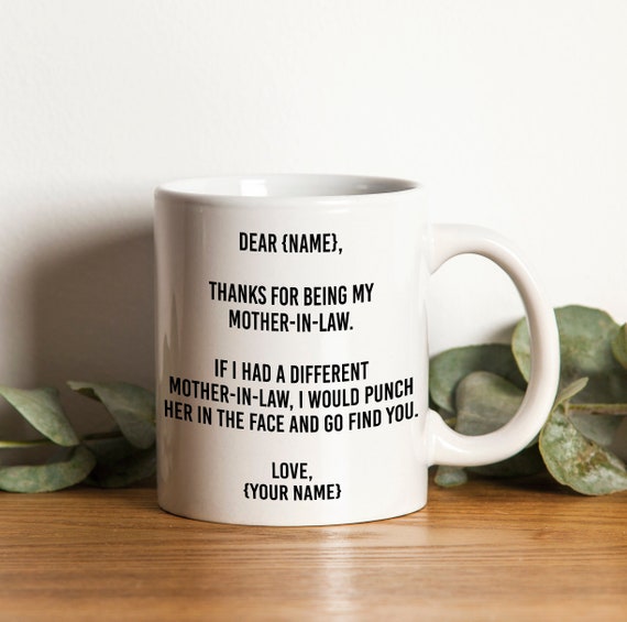 thank you for being my mother in law mug