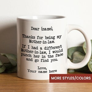 Funny Mother-in-law gifts, funny Mother-in-law gift, Mother-in-law mug, MIL Coffee Mug Funny, Mother-in-law gift idea, Mother-in-law Mug