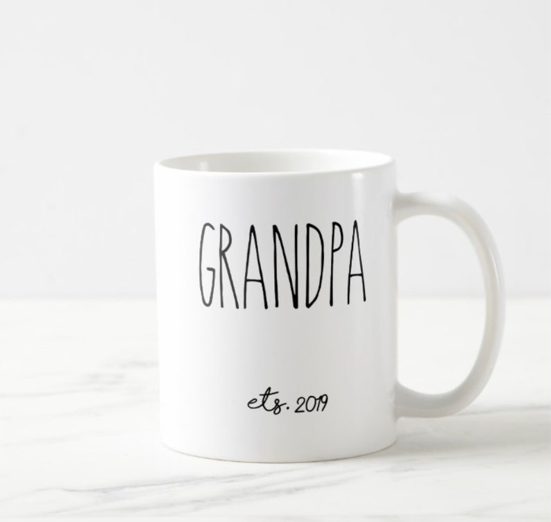 Set Grandpa Grandma Mugs Grandparents Gift Papa Mimi - Etsy